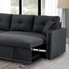 Image 6: Three Seater Reversible Sofa Bed with Storage and Cupholder