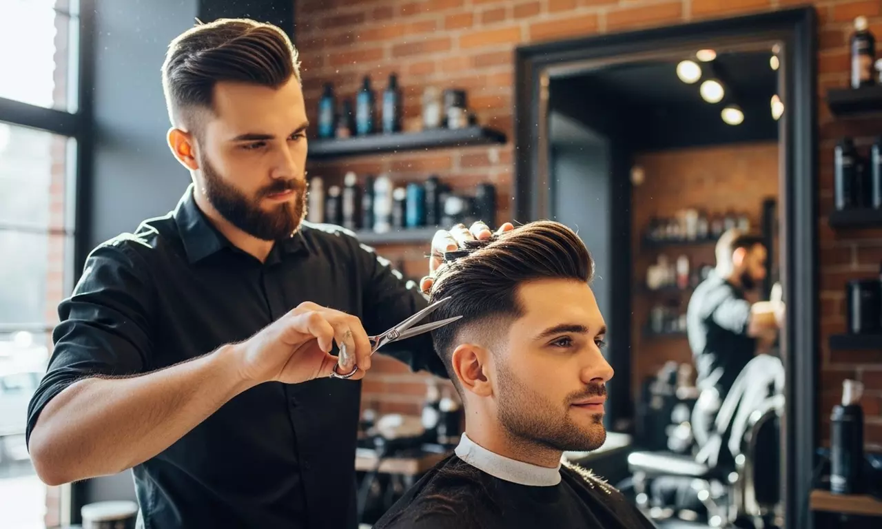One or Two Men's Haircut, Shampoo, Straight Razor Shave and More