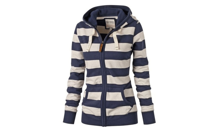 Image 3: Women's Lightweight Stripped Hoodie