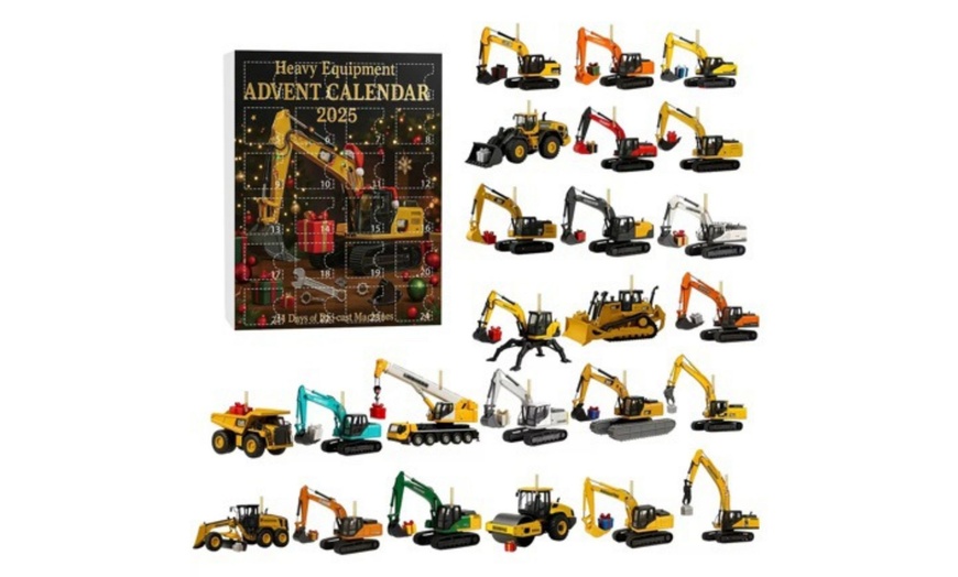 Image 2: Christmas-themed Excavator Acrylic Pendant Advent Calendar 