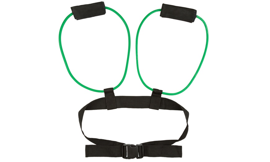 Image 2: Waist-Strap Leg Resistance Band