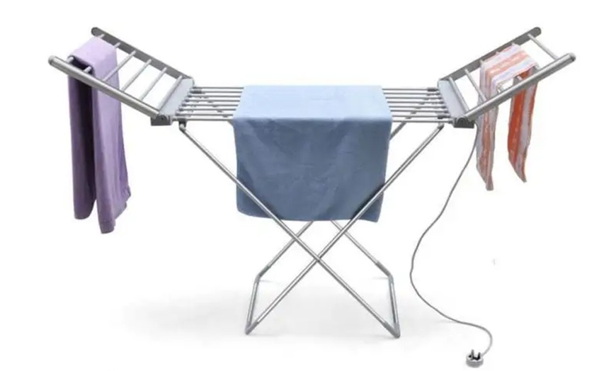 Image 2: 20 Bar Energy Efficient Heated Clothes Airer with Timer
