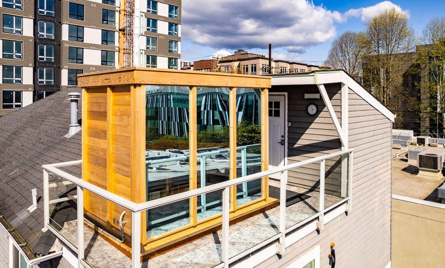 Image 3: Rooftop Sauna Sessions with Scenic Water Views