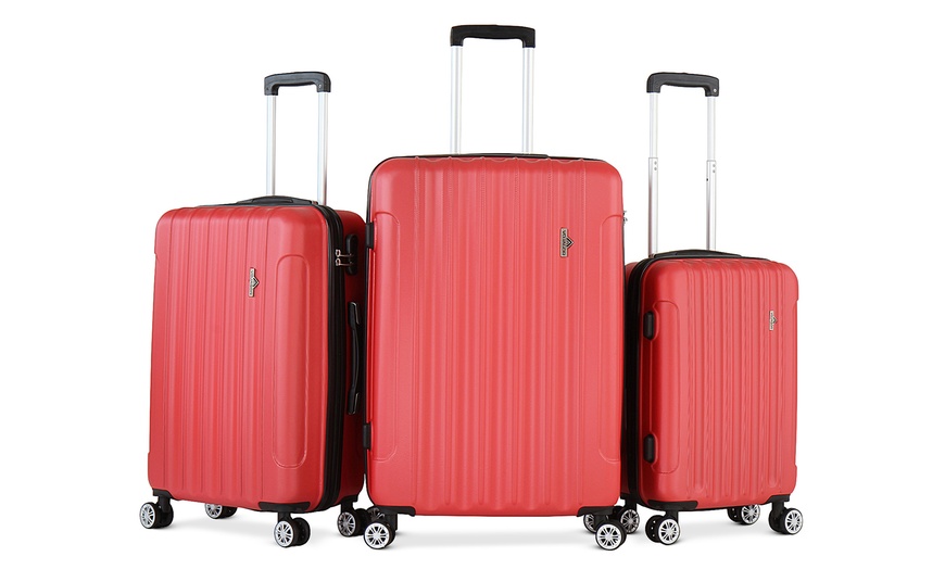 Image 27: 3-Piece Hard Shell Suitcase Set