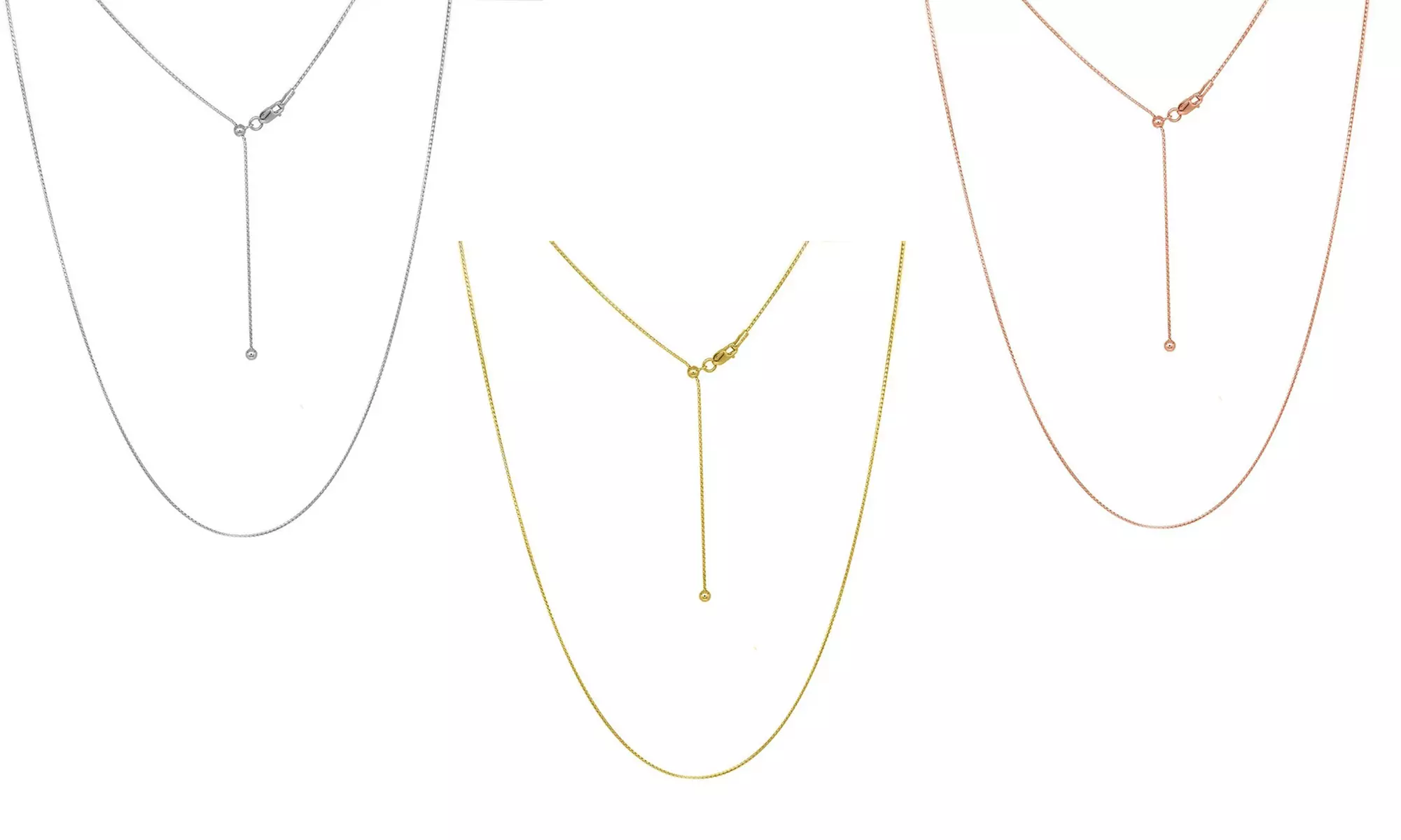 Italian Sterling Silver 24" Adjustable Diamond Cut Snake Chain