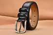 Men's Genuine Leather Belt Black Brown Size 32''-40'' 1.3'' Wide Jeans Belts - Second Medium