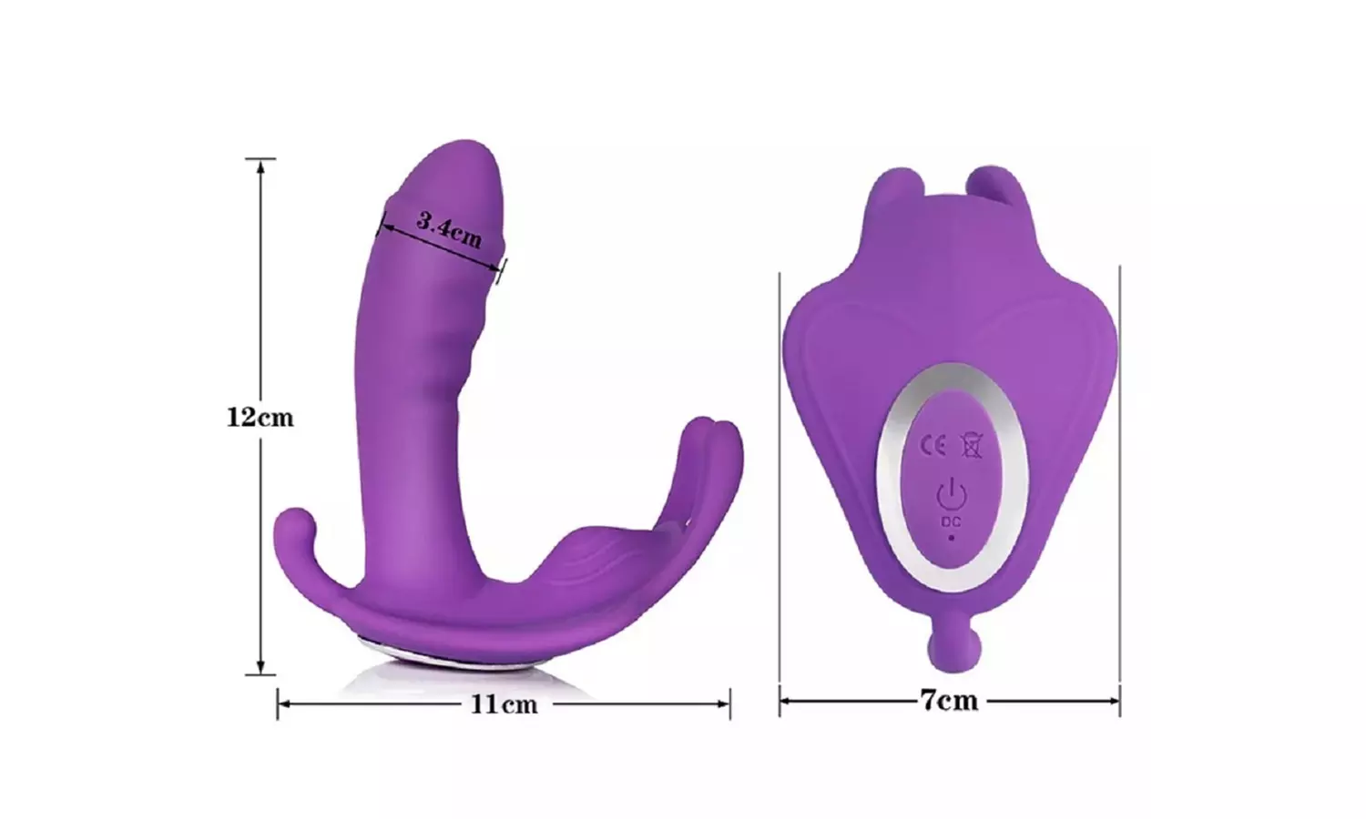 Wireless Remote Control Waterproof Wearable Silicone Butterfly Panty Vibrator