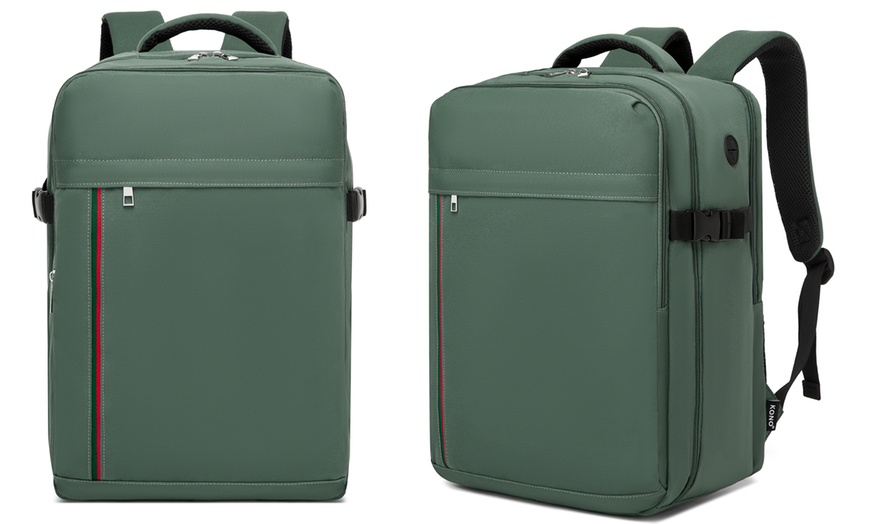 Image 13: Mochila de cabina con ribete rojo