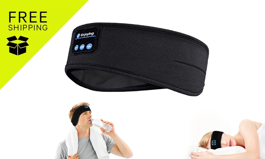Image 1: Bluetooth Headband Headphone