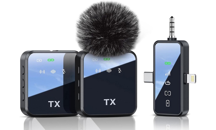 Image 6: 3-in-1 Wireless Lavalier Microphone