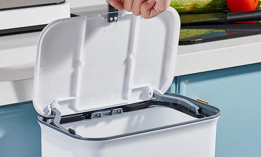 Image 5: Hanging Kitchen Trash Can with Space-Saving Design