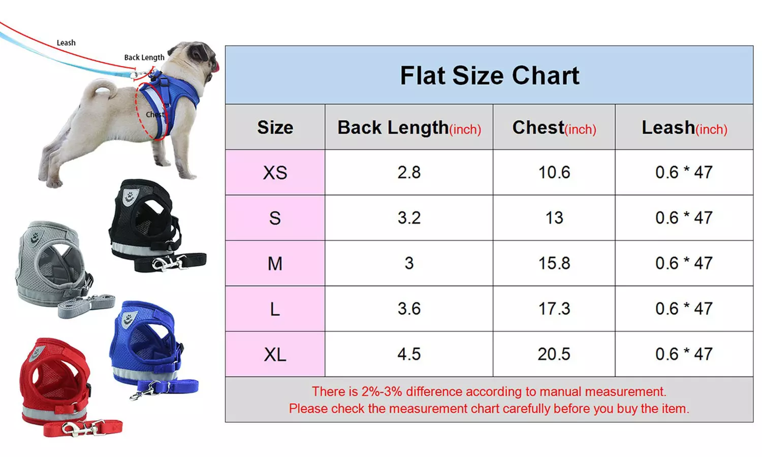 No-Pull Hand Strap Dog Cat Vest With Dog Leash Pet Collar Adjustable Harness