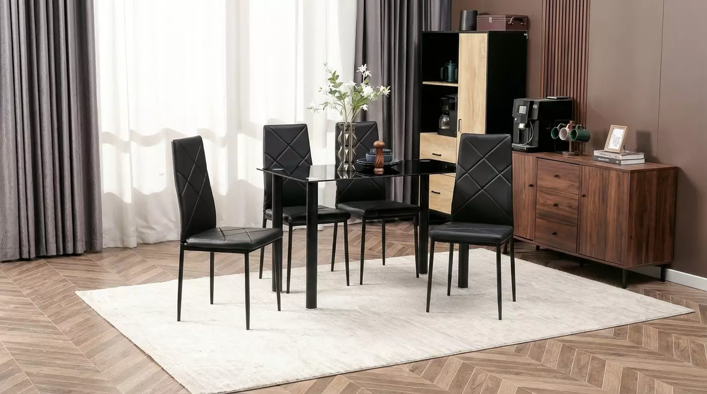 HOMCOM Dining Table Set, Compact Designs for Space Saving - Primary Image