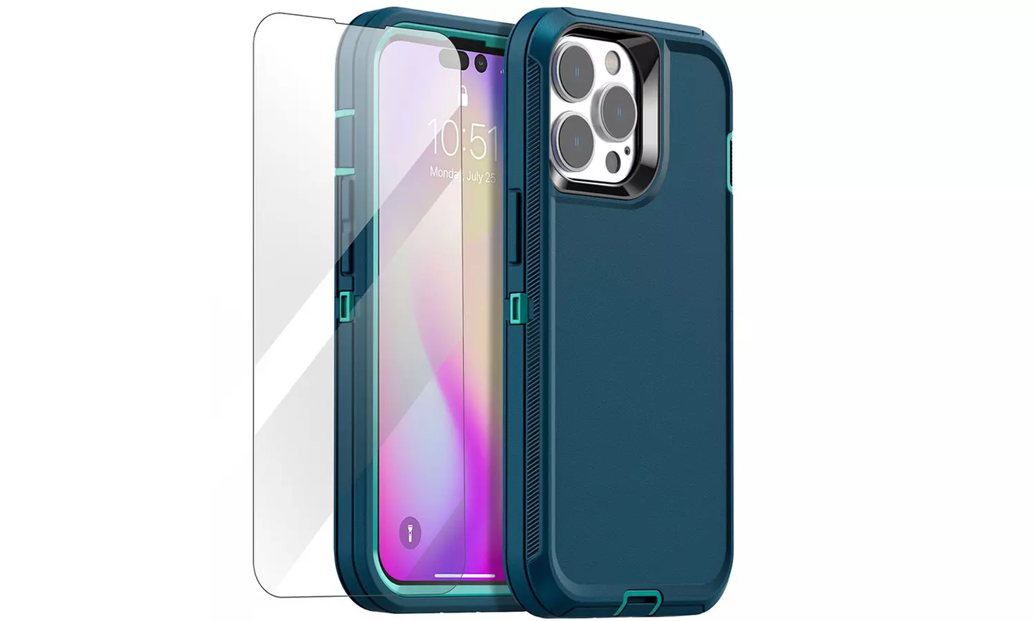 For iPhone 14 Pro Case Heavy Duty Shockproof Hybrid Hard Cover Screen Protector