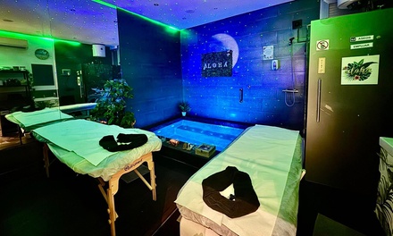 Ritual romántico para 2 con acceso a hidromasaje (60 minutos), copa de cava o vino y bombones - Masajes Aloha