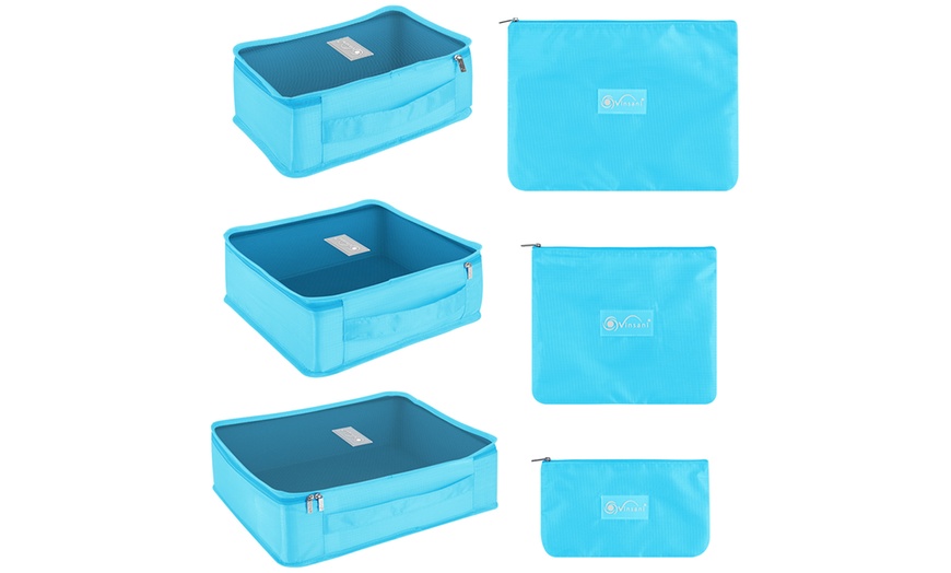 Image 21: Set of Six Vinsani Suitcase Organiser Packing Cubes Travel Essentials