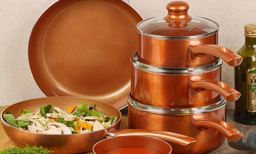 Image 10: Six-Piece Copper Cookware Set