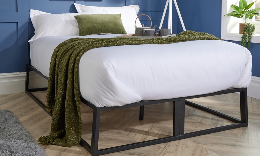 Image 6: Metal Platform Bed Frame and Mattress Bundle