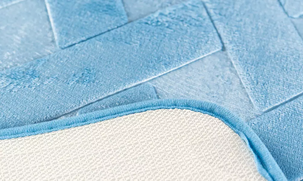 Lot de 3 tapis de bain à mémoire de forme Square