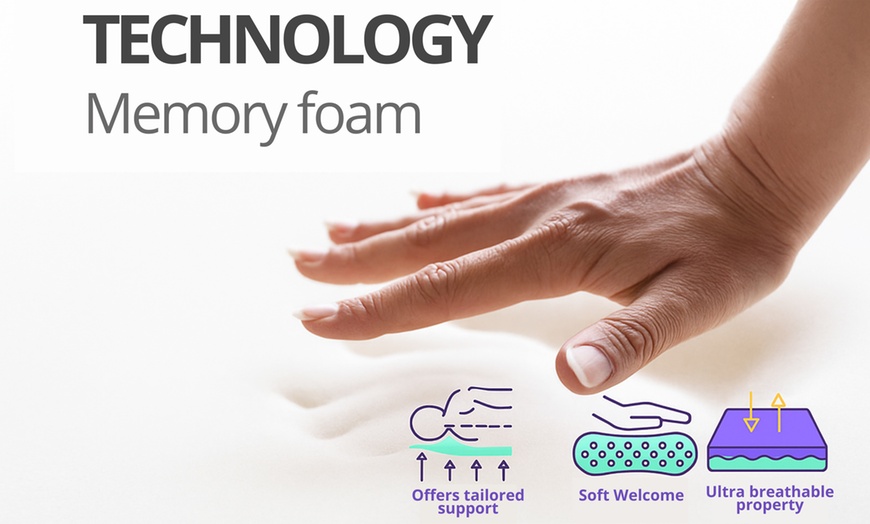 Image 7: Colchón híbrido de espuma viscoelástica con gel de 25 cm de Sampur