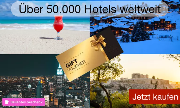 3, 7 oder 14 Nächte in einem von 50000+ Hotels in 220+ Ländern