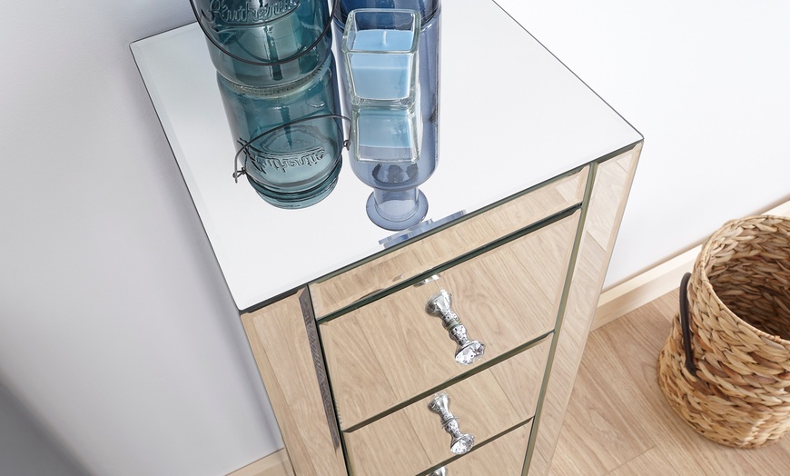 Image 11: Sophia Mirrored Bedside Chest