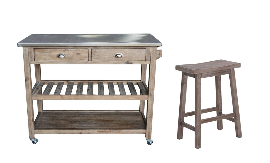 Sonoma Kitchen Cart or 24" Stool | Groupon Goods