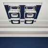 Image 3: Crystal LED Semi-Flush Ceiling Light with Chrome Finish