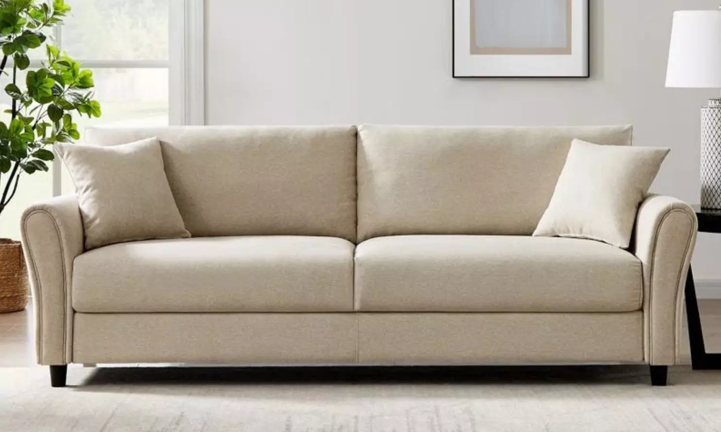 Canapé droit en tissu 4 places Malerne de la marque Kocoon