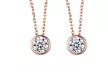 1 ou 2 colliers en acier inoxydable avec pendentif en zircon cubique, coloris au choix - Second Medium