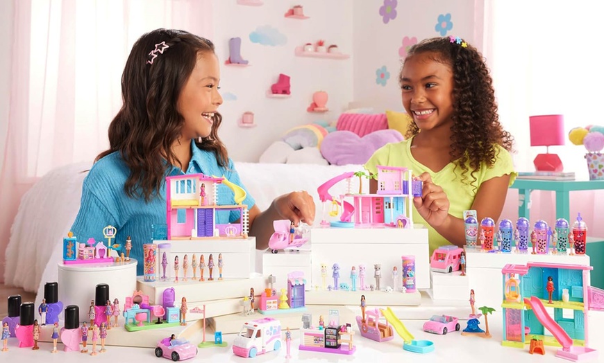 Image 1: Mini Barbie Land DreamHouse and three Playsets