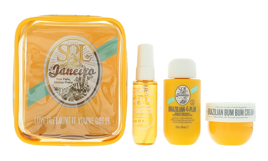 Image 2: Sol De Janeiro Travel Set or 2x Brazilian Kiss Lip Butter