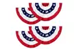 4 Pack American Patriotic Pleated Bunting USA Flag - Second Medium
