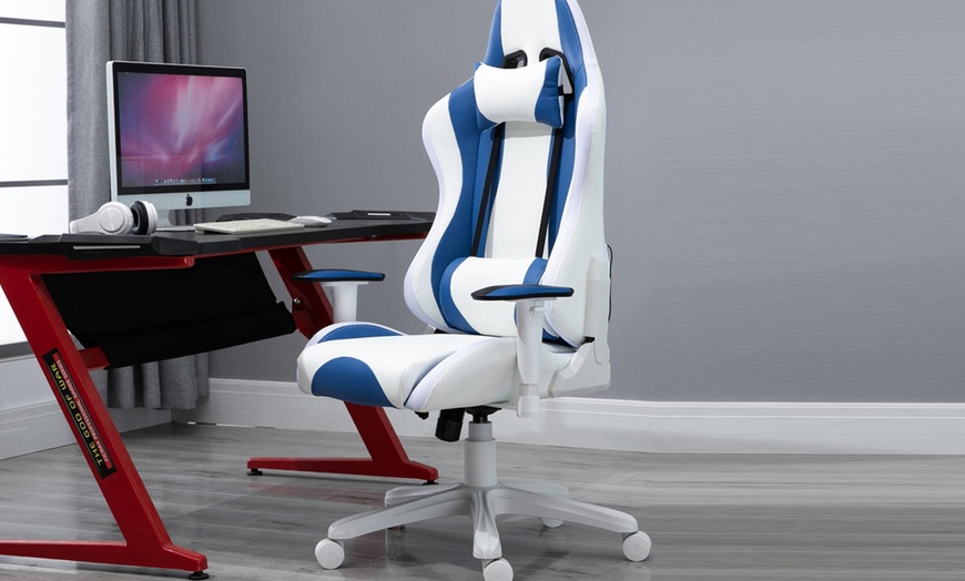 Image 3: HomCom Gaming Chair