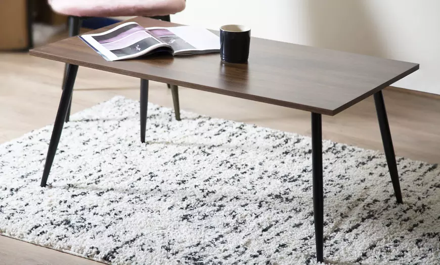 Image 1: Wooden Coffee Table and Two Side Tables Set