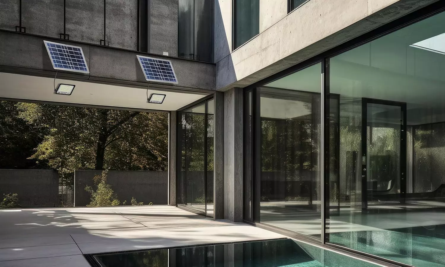 Lampione solare, faretto a LED e kit pannello solare con luce