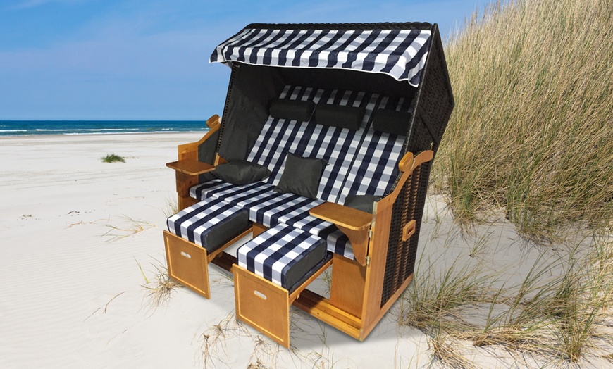 Image 3: Polyrattan Strandkorb Ostsee