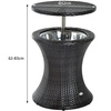 Image 6: Outsunny Rattan-Effect Ice Bucket Table