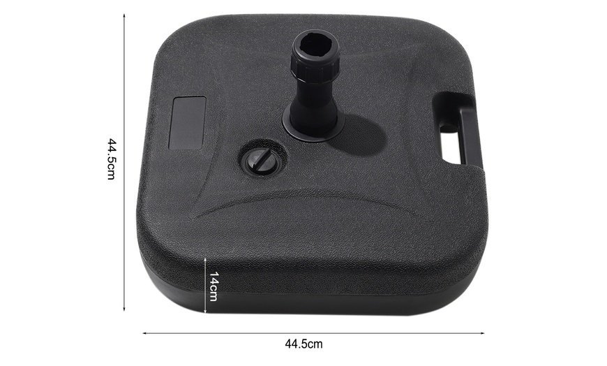 Image 33: Outdoor Large 3M Rotating Parasol with Multiple Base 