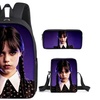 Image 7: 3-Piece Wednesday Adams-Inspired Backpack Set 