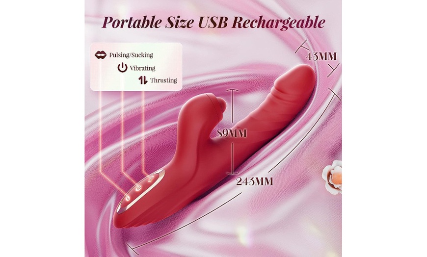 Image 6: G Spot Vibrator Thrusting Dildo