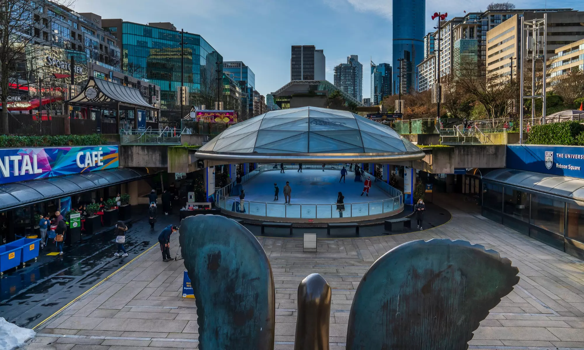 Admission w/ Skate Rental & Hot Chocolate to Robson Square Ice Rink (Up to 27% Off). Three Options Available. - Second Medium