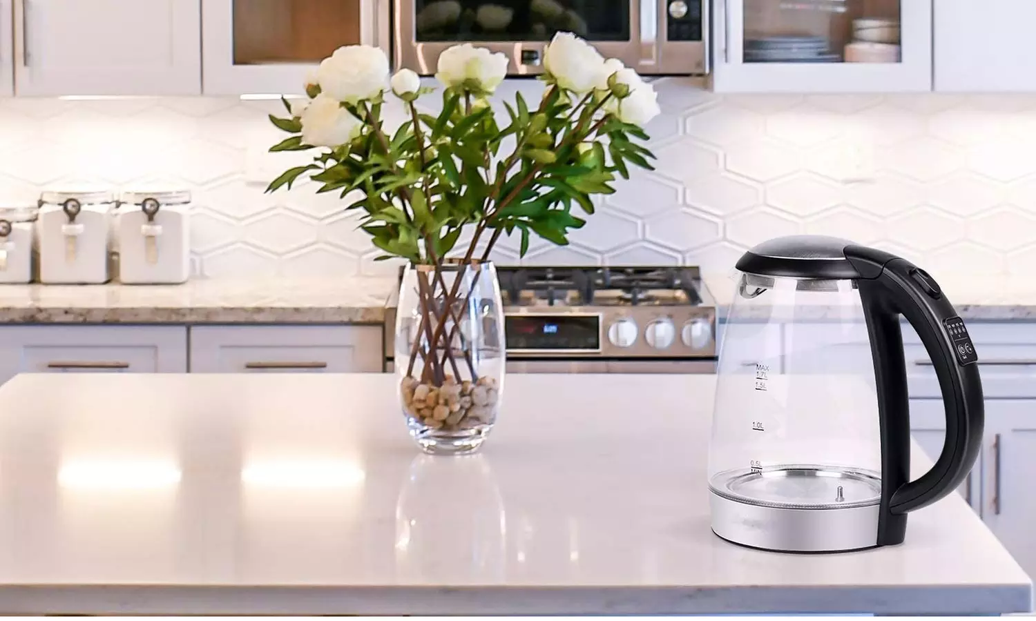 Bouilloire électrique 1,7L en verre Royalty Line