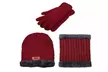 Men's Winter Warm Knit Beanie Hat Scarf Set with Warm Gloves - Second Medium