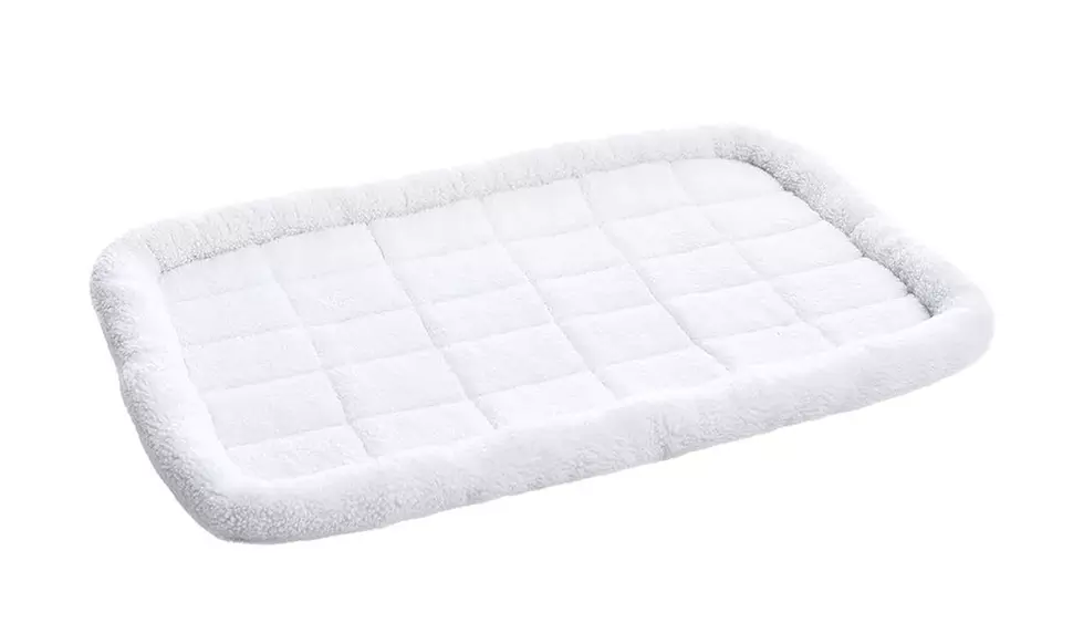 Amazon Basics Faux Sherpa Padded Bolster Dog & Pet Bed - 2 Sizes