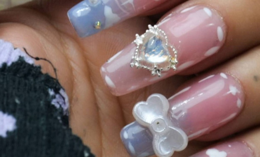 Image 4: Uñas Soft Gel talla S a XXL con manicura rusa o decoración 3D