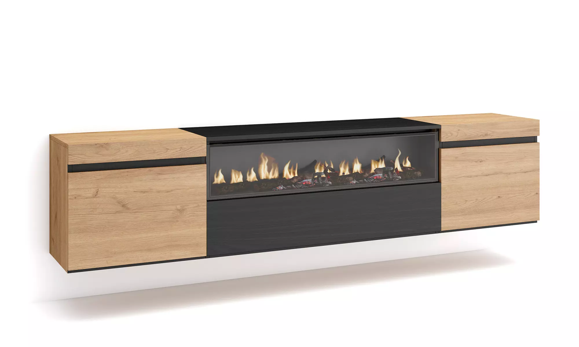 Meuble TV suspendu ou avec pieds en métal