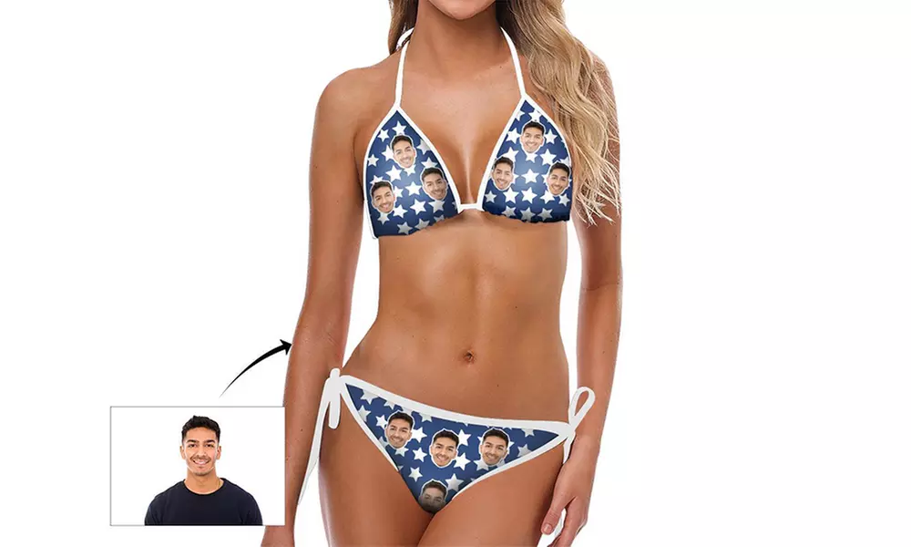 Bikini mit Foto-Symbolen