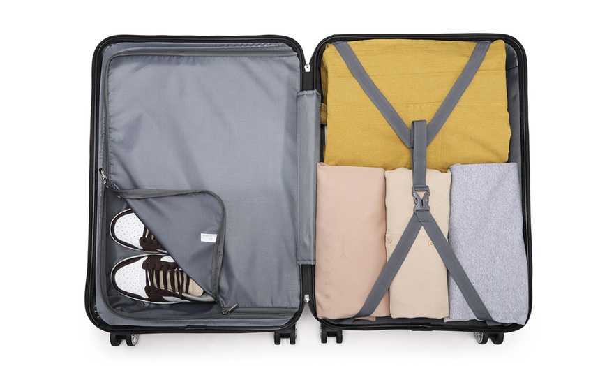 Image 17: Kono Six Piece Suitcase Set with TSA Lock and 360° Wheels