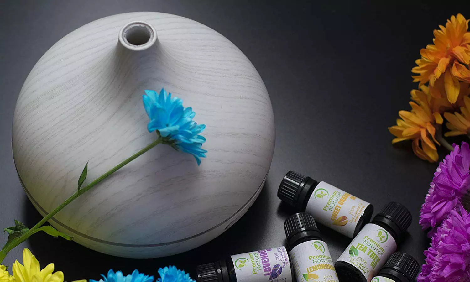 Premium Nature Aromatherapy Essential Oils and Diffuser Gift Set - Primary Image